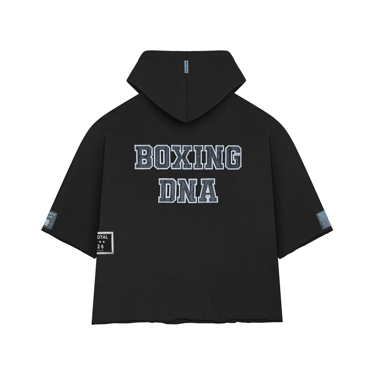 Boxing DNA Crop Top Hoodie | Black