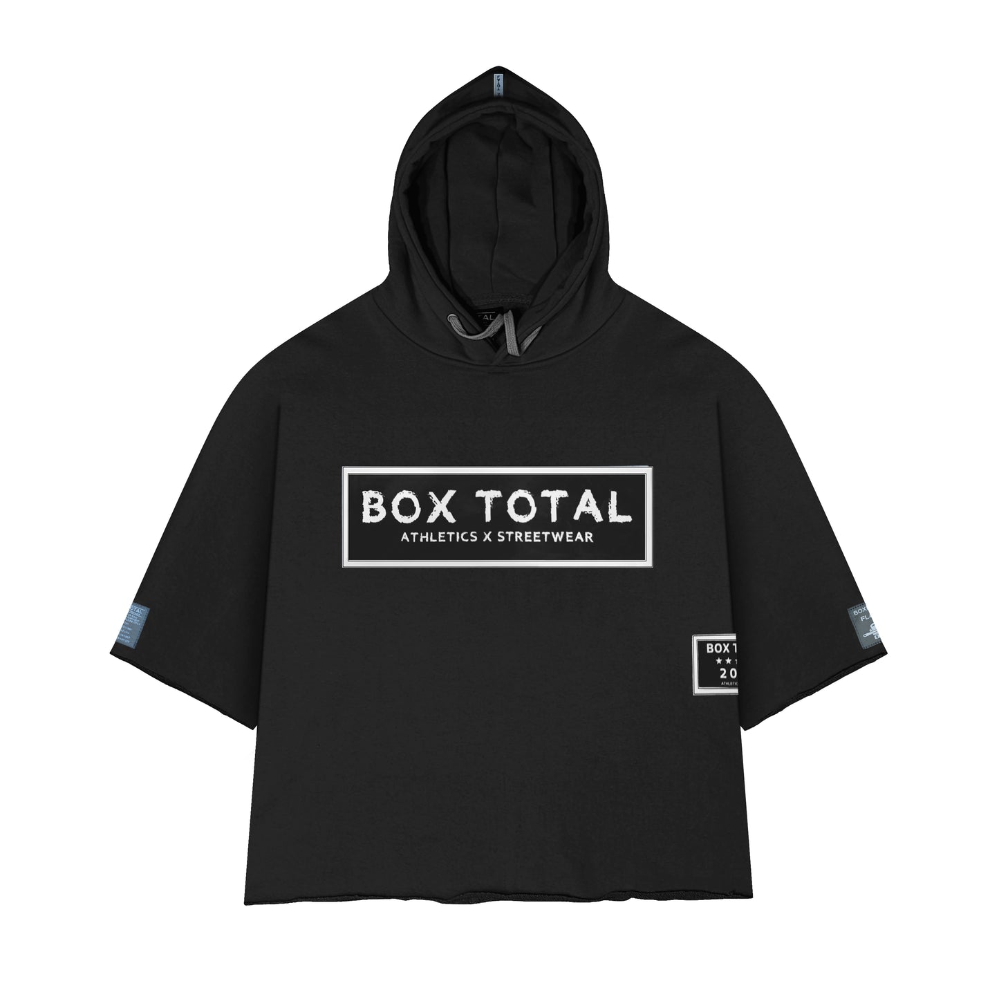 Boxing DNA Crop Top Hoodie | Black