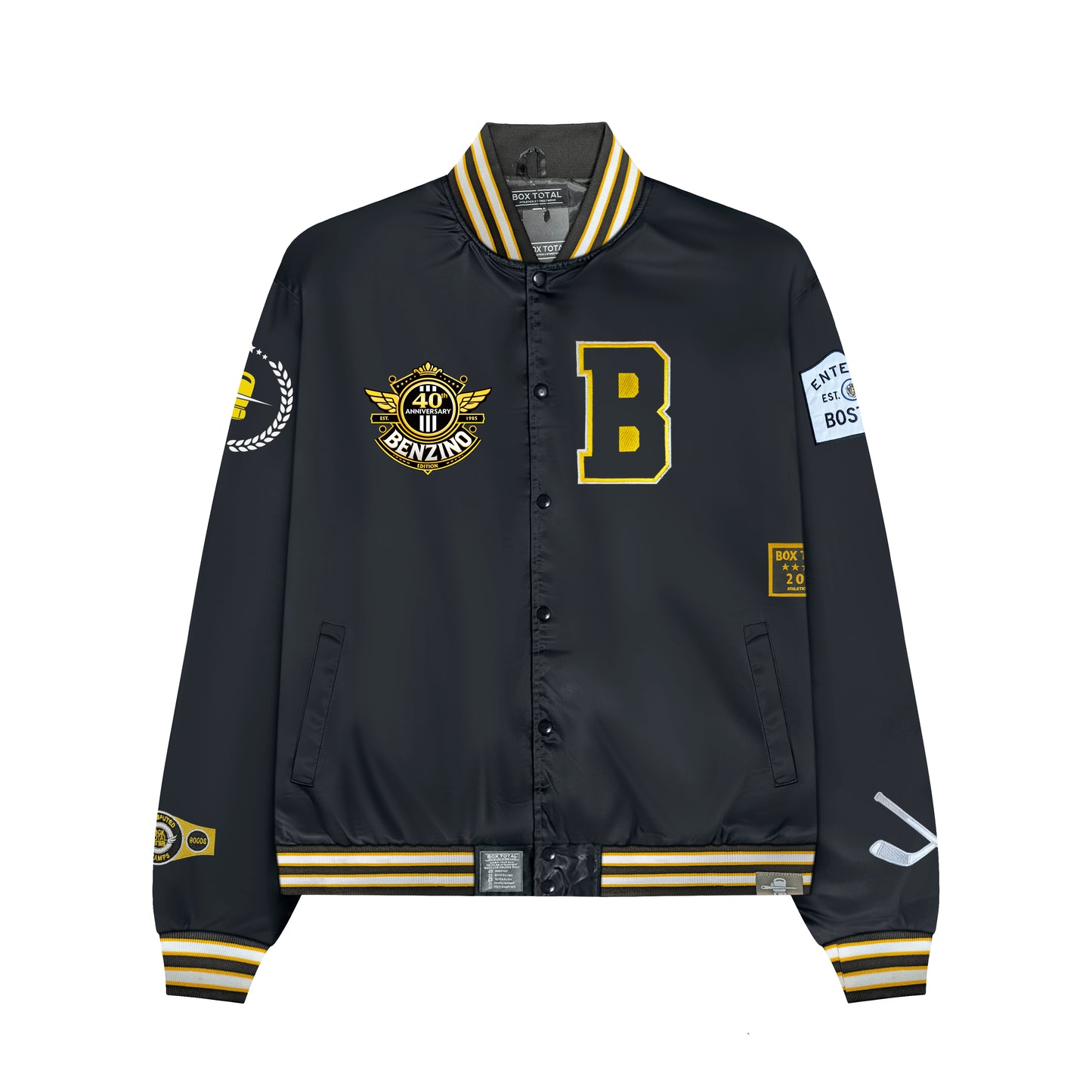 Beantown Tough Guys Varsity Jacket - Black - CODE: BEANTOWN - 40% OFF AT CHECKOUT