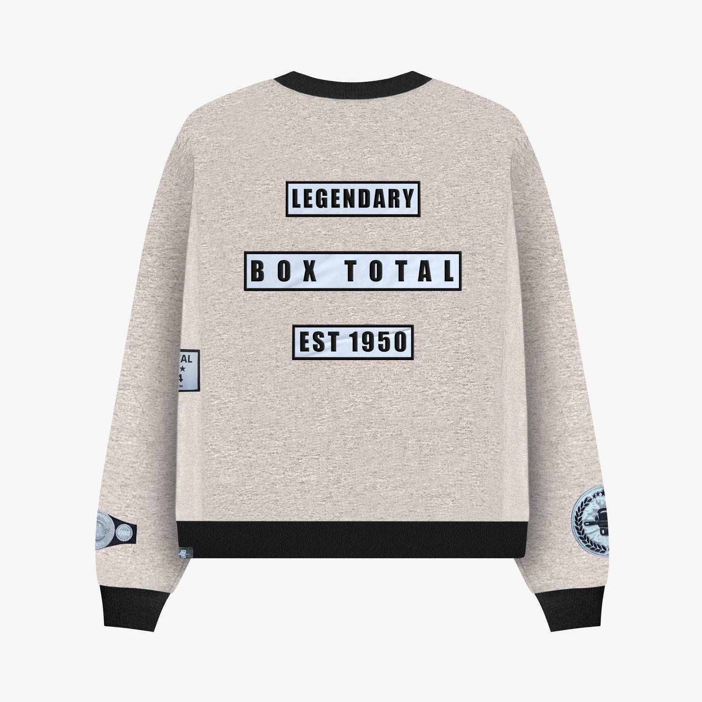 B Varsity Crew Neck - Black - Box Total Style