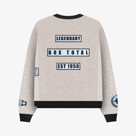 B Varsity Crew Neck - Black - Box Total Style