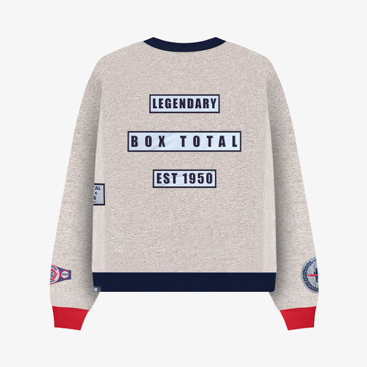 B Varsity Crew Neck - Blue - Box Total Style