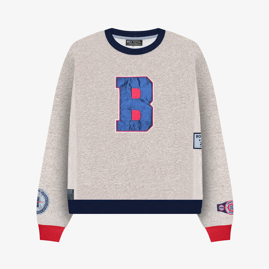 B Varsity Crew Neck - Blue - Box Total Style