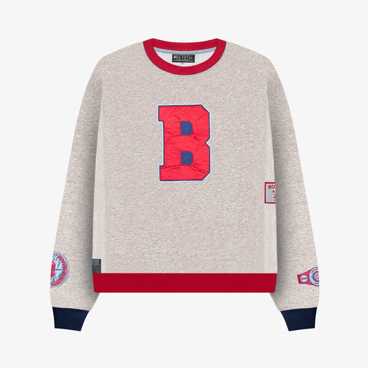 B Varsity Crew Neck - Red - Box Total Style