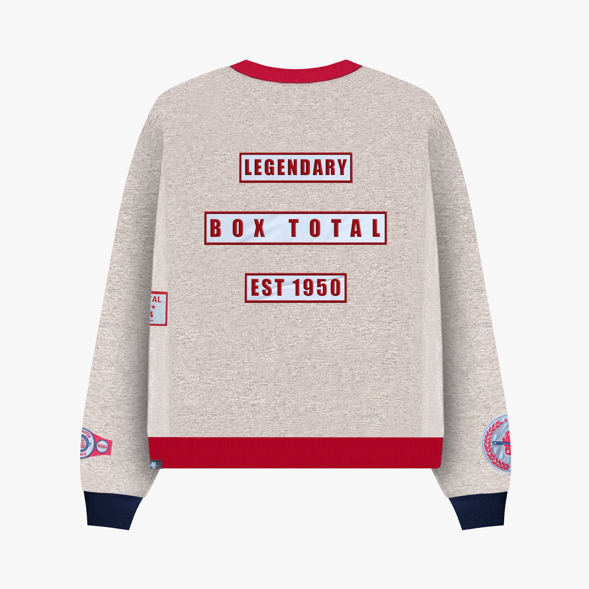 B Varsity Crew Neck - Red - Box Total Style