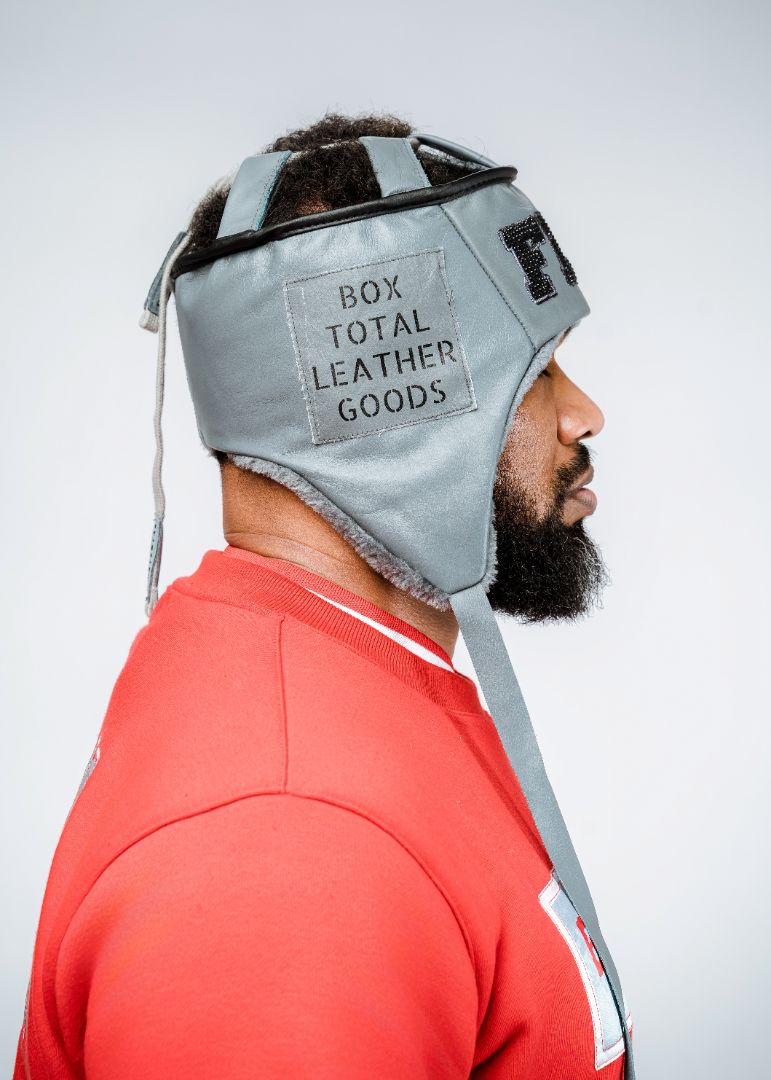 Boxer Headgear Winter Hat - Gray Leather - Box Total Style 
