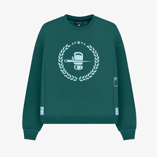 Gotham City Crew Neck - Green - Box Total Style